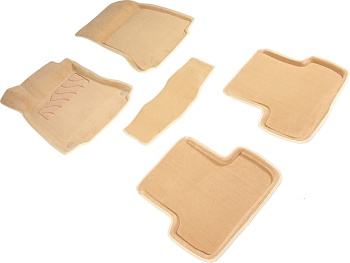 Коврики в салон для Mercedes-Benz A-Класс III (W176) "3D" ворс, бежевый