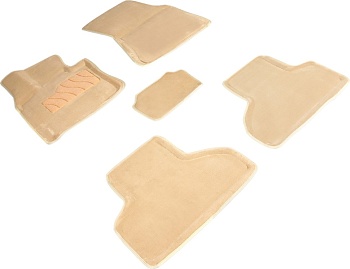 Коврики в салон для BMW X5 III (F15) "3D" ворс, бежевый