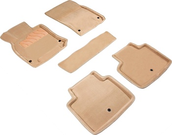 Коврики в салон для Infiniti Q70 "3D" ворс, бежевый