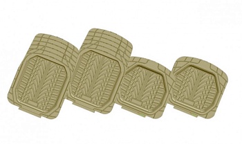 Коврики в салон универсальные "Всесезонные" резиновые, бежевый HX6011014