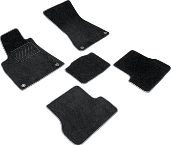 Коврики в салон для Audi A6 IV (C7) "Lux" ворс, черный