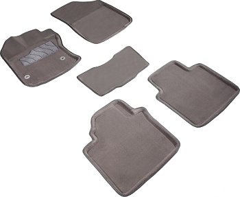 Коврики в салон для Toyota Venza I "3D" ворс, серый