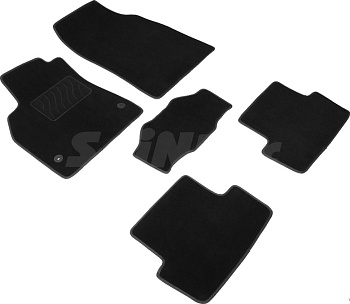 Коврики в салон для Renault Fluence I "Lux" ворс, черный