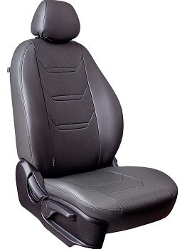 Чехлы на сиденья Hyundai Solaris II "Турин 2" экокожа, серый