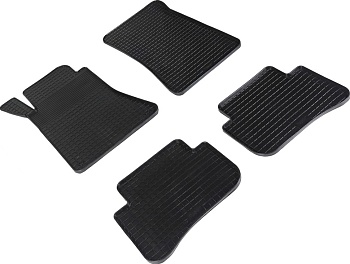 Коврики в салон для Mercedes-Benz C-Класс II (W203) "Сетка" резина, черный