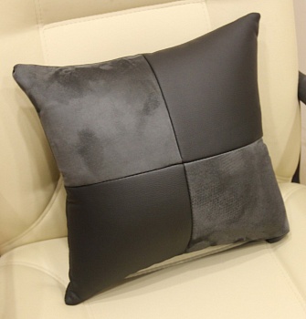 Подушка в салон "Автопилот" алькантара, черный/темно-серый