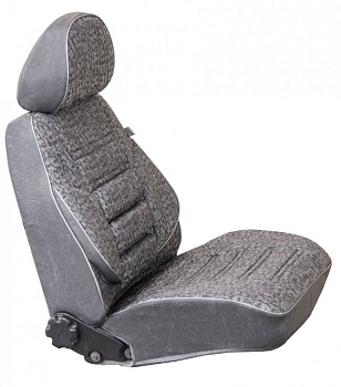 Авточехлы на Mitsubishi Lancer X (Седан) "Трио" жаккард/кожзам, канаты серые