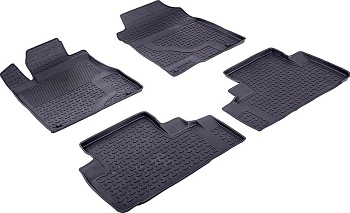 Коврики в салон для Honda CR-V 4 "Высокий борт" резина, черный