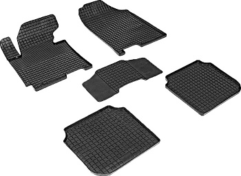Коврики в салон для Hyundai Elantra V (MD) "Сетка" резина, черный