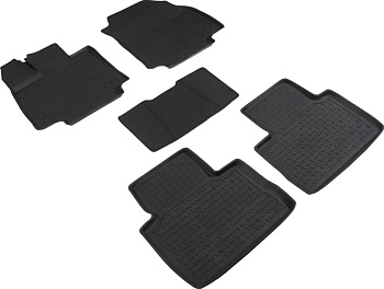 Коврики в салон для Toyota RAV4 V (XA50) (АКПП) "Высокий борт" резина, черный