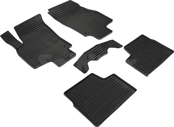 Коврики в салон для Opel Astra H (5D/3D) (Универсал) "Сетка" резина, черный
