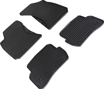 Коврики в салон для Volkswagen Passat B5 "Сетка" резина, черный