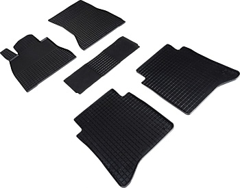 Коврики в салон для Mercedes-Benz S-Класс VII (W223) "Сетка" резина, черный