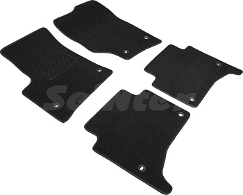 Коврики в салон для Volkswagen Touareg I "Lux" ворс, черный