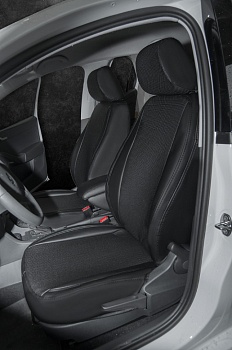 Авточехлы на Skoda Rapid (40/60) "Почин" экокожа, черный