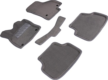Коврики в салон для Skoda Octavia III (A7) "3D" ворс, серый