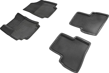 Коврики в салон Eva "3D" для Hyundai Creta I "Соты" ЭВА, черный