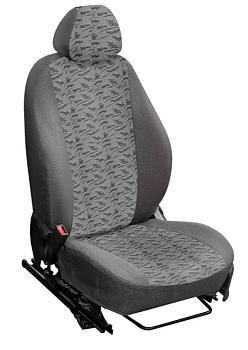 Авточехлы на Mitsubishi Lancer X (Седан) "Лима" жаккард/кожзам, буревестник