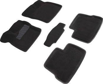 Коврики в салон для Daewoo Nexia I "3D" ворс, черный