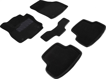 Коврики в салон для Skoda Karoq I "3D" ворс, черный