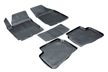 Коврики в салон для KIA Ceed I "Высокий борт" резина, черный