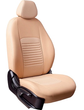 Чехлы на сиденья Renault Duster II (2020-2022) "Турин Классик" экокожа, бежевый