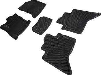 Коврики в салон Eva "3D" для Toyota Hilux VIII "Ромб" ЭВА, черный