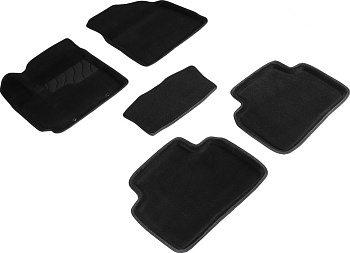 Коврики в салон для Hyundai Creta II "3D" ворс, черный