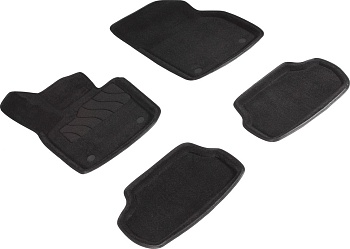 Коврики в салон для MINI Hatch John Cooper Works III (F55/F56) (3DR) "3D" ворс, черный