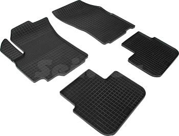 Коврики в салон для Suzuki SX4 I (Classic) "Сетка" резина, черный