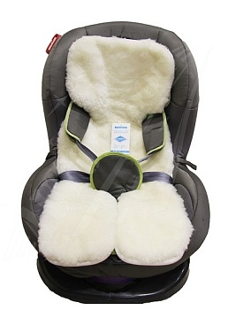 Накидка на детское кресло "Автопилот" овчина, белый