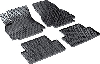 Коврики в салон для Renault Megane II "Сетка" резина, черный