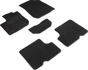 Коврики в салон для Renault Sandero II (Рестайлинг) "Lux" ворс, черный