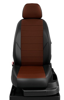 Чехлы в салон Renault Duster II (2020-2022) "Классика" автолидер, экокожа, черный-шоколад