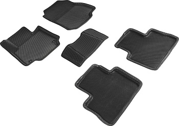 Коврики в салон Eva "3D" для Toyota RAV4 V (XA50) (МКПП) "Соты" ЭВА, черный