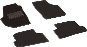 Коврики в салон для Skoda Roomster I "Lux" ворс, черный