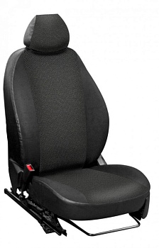 Авточехлы на Hyundai Sonata V (NF) "Лима" жаккард/экокожа, рогожка черная