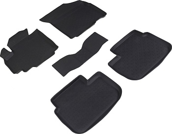 Коврики в салон для Suzuki SX4 I (Classic) "Высокий борт" резина, черный