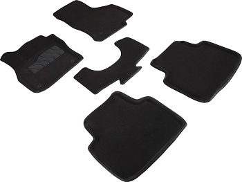 Коврики в салон для Skoda Superb III "3D" ворс, черный