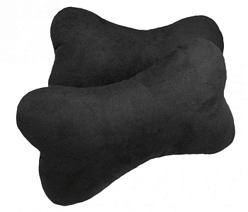 Подушка под шею "Косточка" алькантара, черный