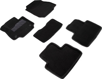 Коврики в салон для Toyota RAV4 V (XA50) (МКПП) "3D" ворс, черный