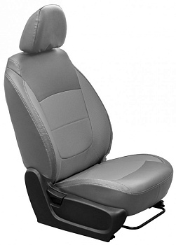 Авточехлы на LADA Vesta (SW / Cross) "Почин" экокожа, серый