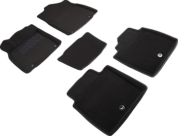 Коврики в салон для Lexus ES 250 VI "3D" ворс, черный