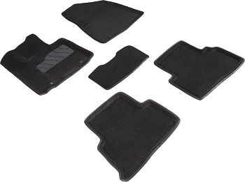 Коврики в салон для KIA Sportage IV "3D" ворс, черный