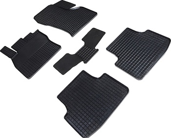 Коврики в салон для Volkswagen Jetta VII "Сетка" резина, черный