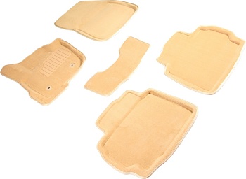 Коврики в салон для Ford Mondeo V "3D" ворс, бежевый