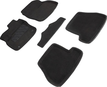 Коврики в салон для Ford Focus III (МКПП) "3D" ворс, черный