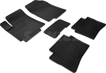 Коврики в салон для KIA Rio III "Сетка" резина, черный