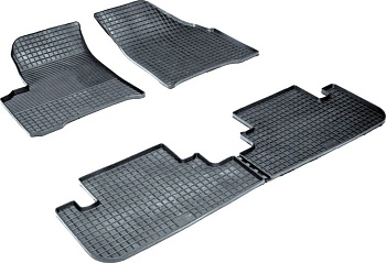 Коврики в салон для Chevrolet Rezzo "Сетка" резина, черный
