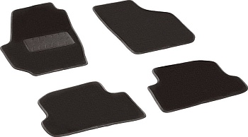 Коврики в салон для Skoda Fabia II "Lux" ворс, черный